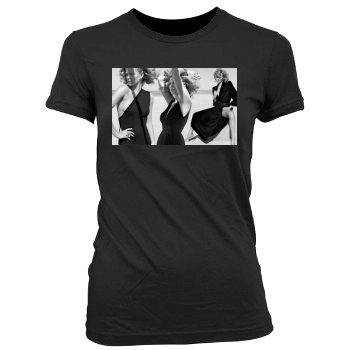 Charlize Theron Women's Junior Cut Crewneck T-Shirt