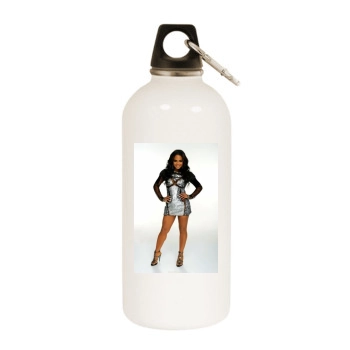 Christina Milian White Water Bottle With Carabiner