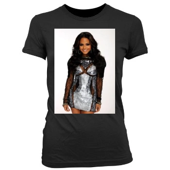 Christina Milian Women's Junior Cut Crewneck T-Shirt