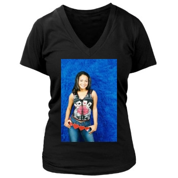 Christina Milian Women's Deep V-Neck TShirt