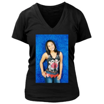 Christina Milian Women's Deep V-Neck TShirt