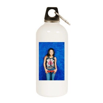 Christina Milian White Water Bottle With Carabiner