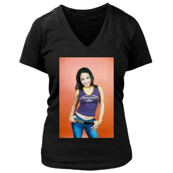 Christina Milian Women's Deep V-Neck TShirt