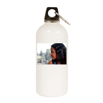 Christina Milian White Water Bottle With Carabiner