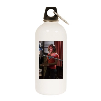 Christina Milian White Water Bottle With Carabiner