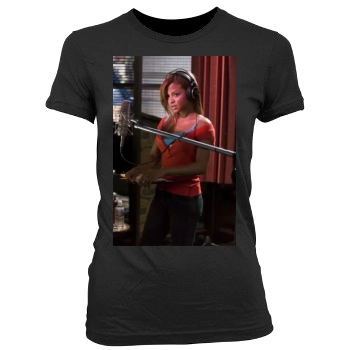 Christina Milian Women's Junior Cut Crewneck T-Shirt