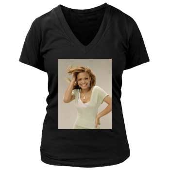 Christina Milian Women's Deep V-Neck TShirt