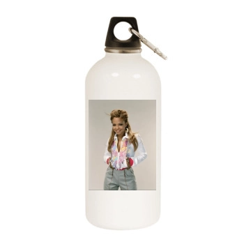 Christina Milian White Water Bottle With Carabiner