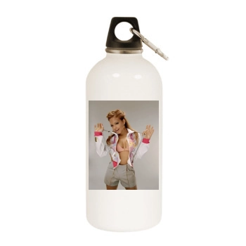 Christina Milian White Water Bottle With Carabiner