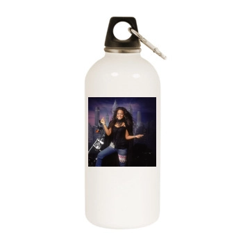 Christina Milian White Water Bottle With Carabiner