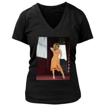 Christina Milian Women's Deep V-Neck TShirt