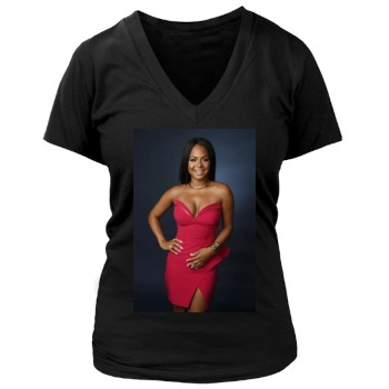 Christina Milian Women's Deep V-Neck TShirt