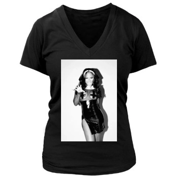 Christina Milian Women's Deep V-Neck TShirt