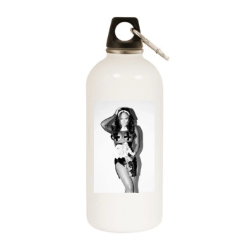 Christina Milian White Water Bottle With Carabiner