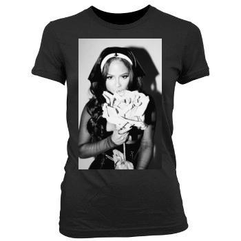 Christina Milian Women's Junior Cut Crewneck T-Shirt