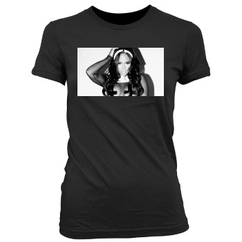 Christina Milian Women's Junior Cut Crewneck T-Shirt