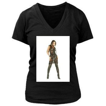 Christina Milian Women's Deep V-Neck TShirt