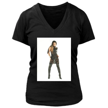 Christina Milian Women's Deep V-Neck TShirt