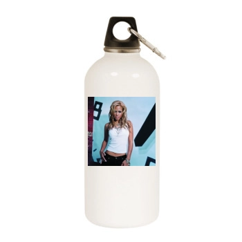 Christina Milian White Water Bottle With Carabiner