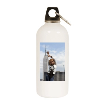 Christina Milian White Water Bottle With Carabiner