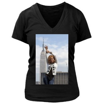 Christina Milian Women's Deep V-Neck TShirt