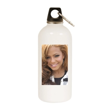 Christina Milian White Water Bottle With Carabiner