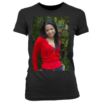 Christina Milian Women's Junior Cut Crewneck T-Shirt