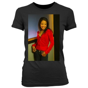 Christina Milian Women's Junior Cut Crewneck T-Shirt