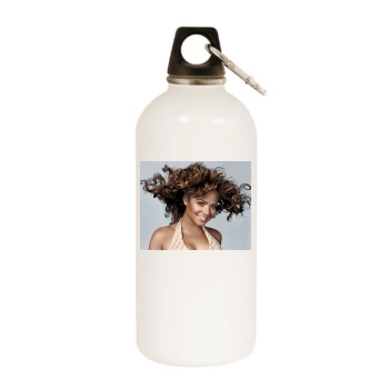 Christina Milian White Water Bottle With Carabiner