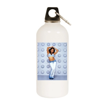 Christina Milian White Water Bottle With Carabiner