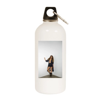 Christina Milian White Water Bottle With Carabiner