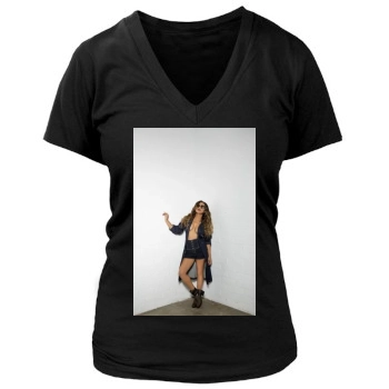 Christina Milian Women's Deep V-Neck TShirt