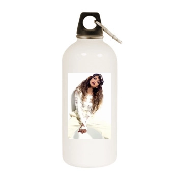 Christina Milian White Water Bottle With Carabiner