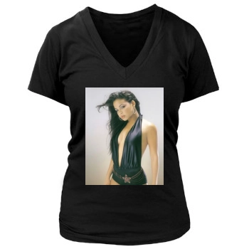 Christina Milian Women's Deep V-Neck TShirt