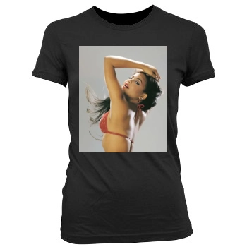 Christina Milian Women's Junior Cut Crewneck T-Shirt