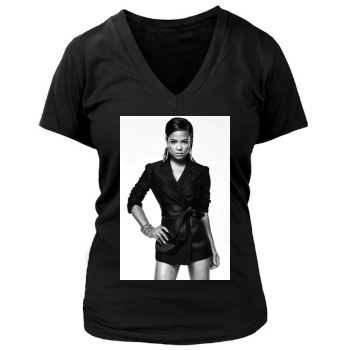 Christina Milian Women's Deep V-Neck TShirt