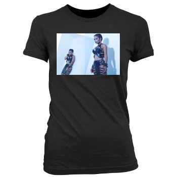 Christina Milian Women's Junior Cut Crewneck T-Shirt