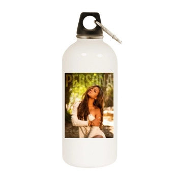 Christina Milian White Water Bottle With Carabiner