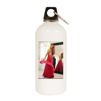 Christina Milian White Water Bottle With Carabiner