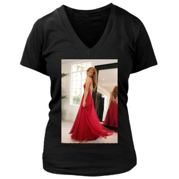 Christina Milian Women's Deep V-Neck TShirt