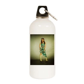 Christina Milian White Water Bottle With Carabiner