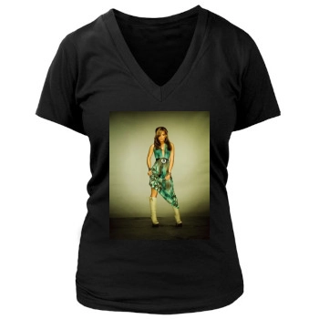 Christina Milian Women's Deep V-Neck TShirt