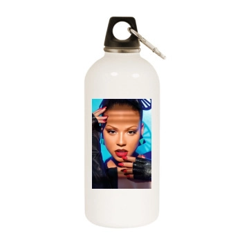 Christina Milian White Water Bottle With Carabiner