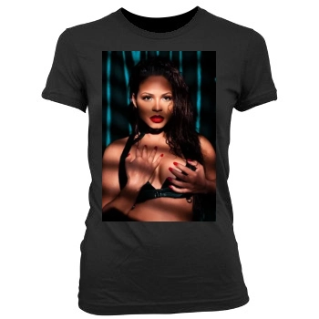 Christina Milian Women's Junior Cut Crewneck T-Shirt