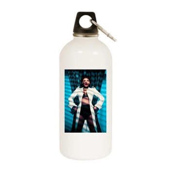 Christina Milian White Water Bottle With Carabiner