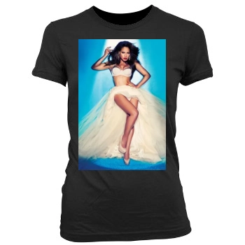 Christina Milian Women's Junior Cut Crewneck T-Shirt