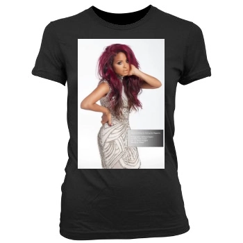 Christina Milian Women's Junior Cut Crewneck T-Shirt