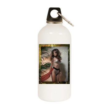 Christina Milian White Water Bottle With Carabiner