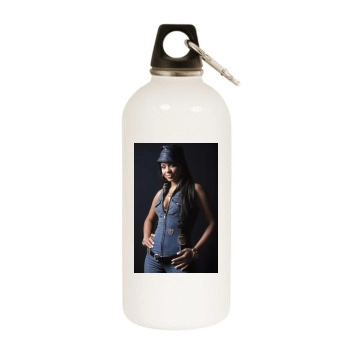 Christina Milian White Water Bottle With Carabiner