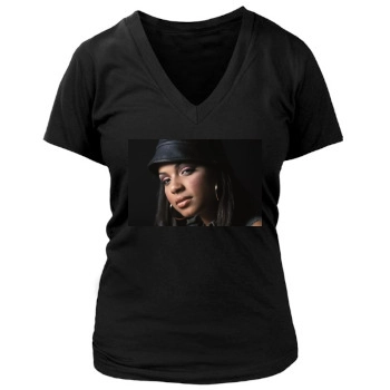 Christina Milian Women's Deep V-Neck TShirt